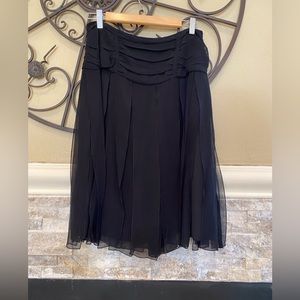 WD NY Black Skirt with Cut Away Pleats Size 8